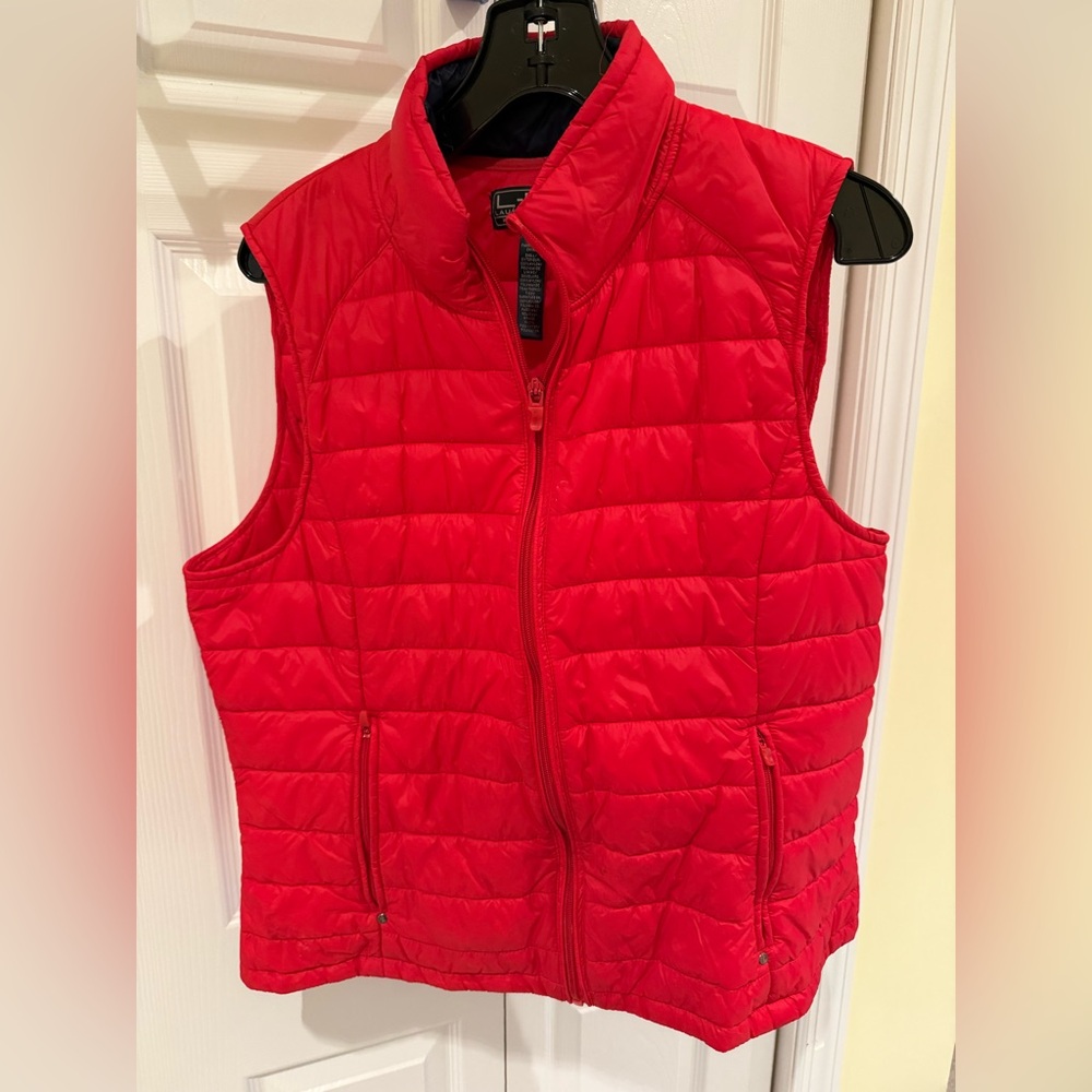 Ralph Lauren Active- Quilted Puffer  Vest, Red, Size XL EUC